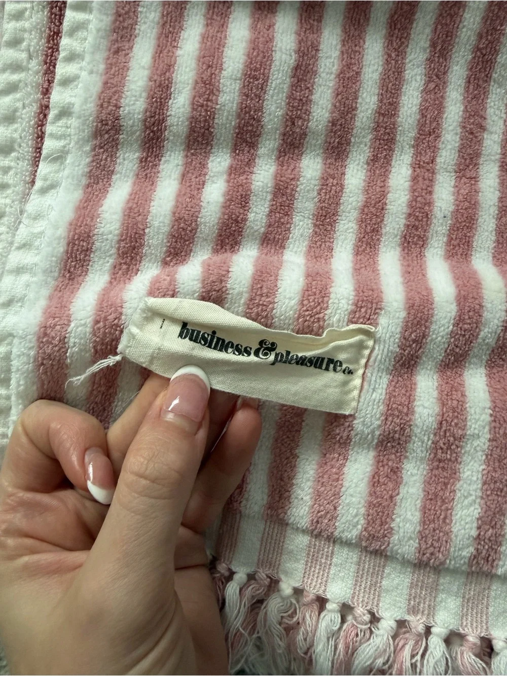 business & pleasure The Beach Blanket Lauren's Pink Stripe